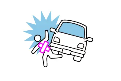 例）歩行者・自転車利用者をはね、ケガを負わせた